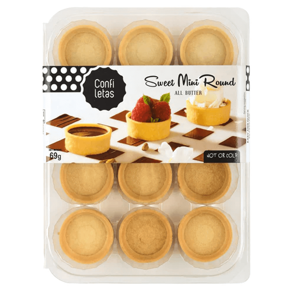 Confiletas All Butter Mini Round Tartlets 69g